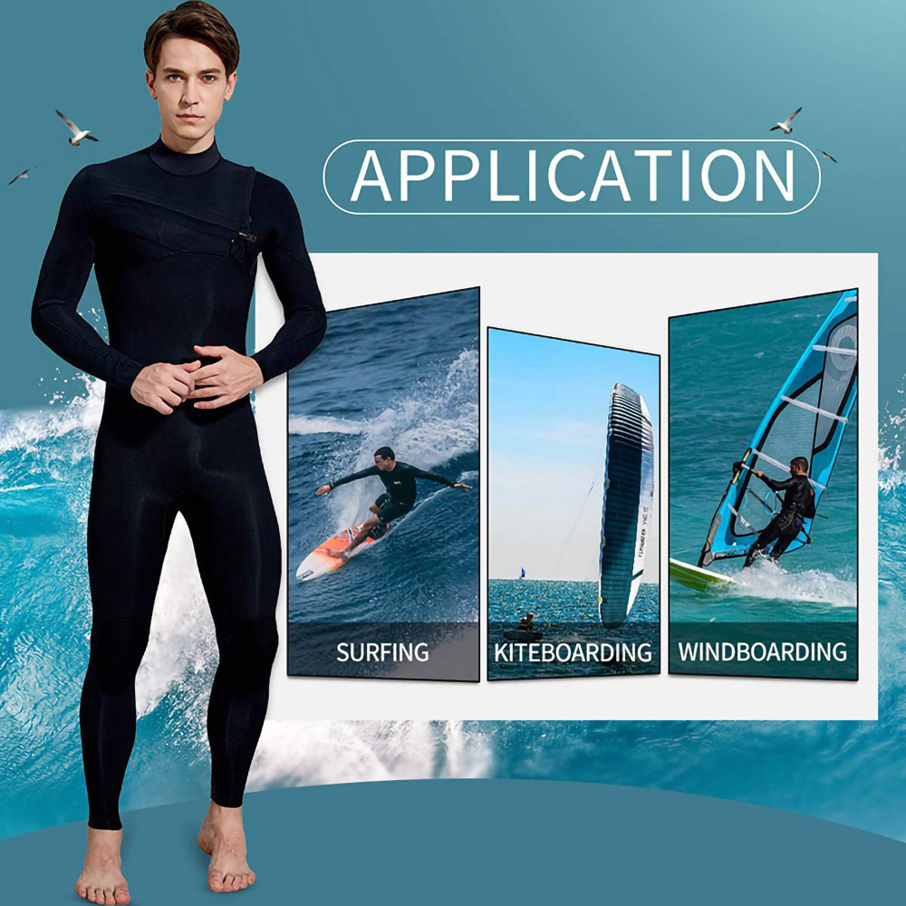 360° Stretch Limestone Neoprene Eco-friendly Thermal Lining GBS Liquid Taped Full Body Steamer Chest Zip Diving Surfing Custom Wetsuit For Men