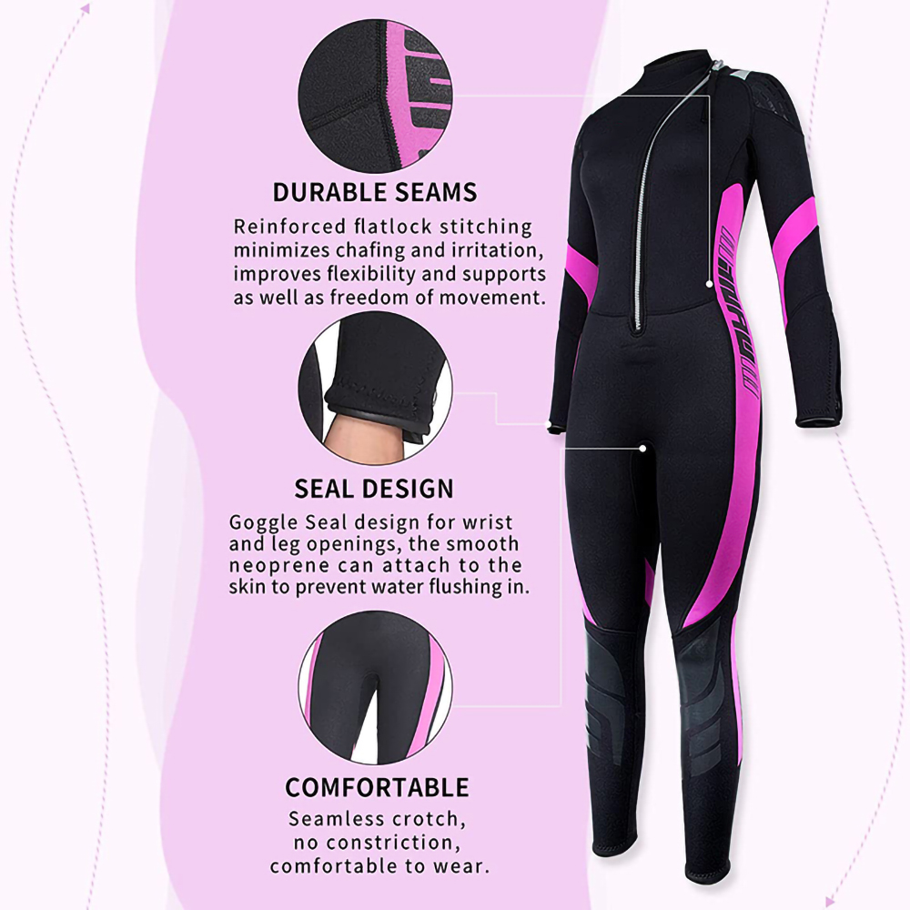 Wholesale Neoprene 3 mm Flatlock Front Zip Long Sleeve Full Suits Keep Warm Adults Scuba Diving Swimming Surfing Freediving Custom Wetsuit For Men And Women