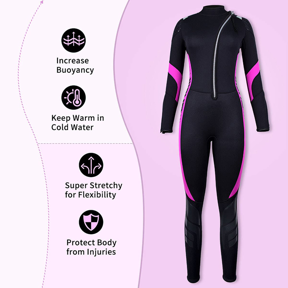 Wholesale Neoprene 3 mm Flatlock Front Zip Long Sleeve Full Suits Keep Warm Adults Scuba Diving Swimming Surfing Freediving Custom Wetsuit For Men And Women