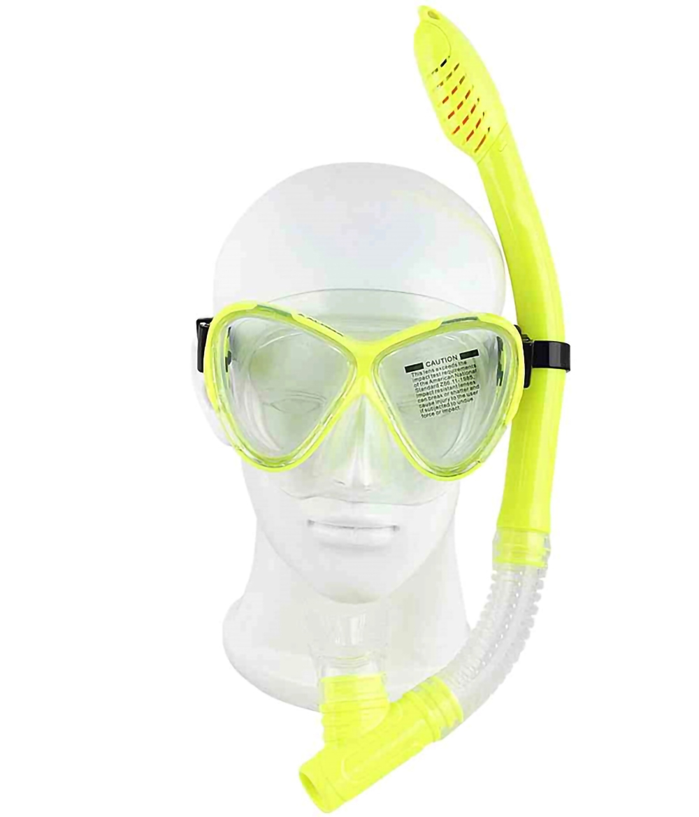 Tempered Glass Lens Anti Leak Anti Fog 180° Wide View Scuba Swimming Snorkeling Diving Mask Goggles With Snorkel Set Gear