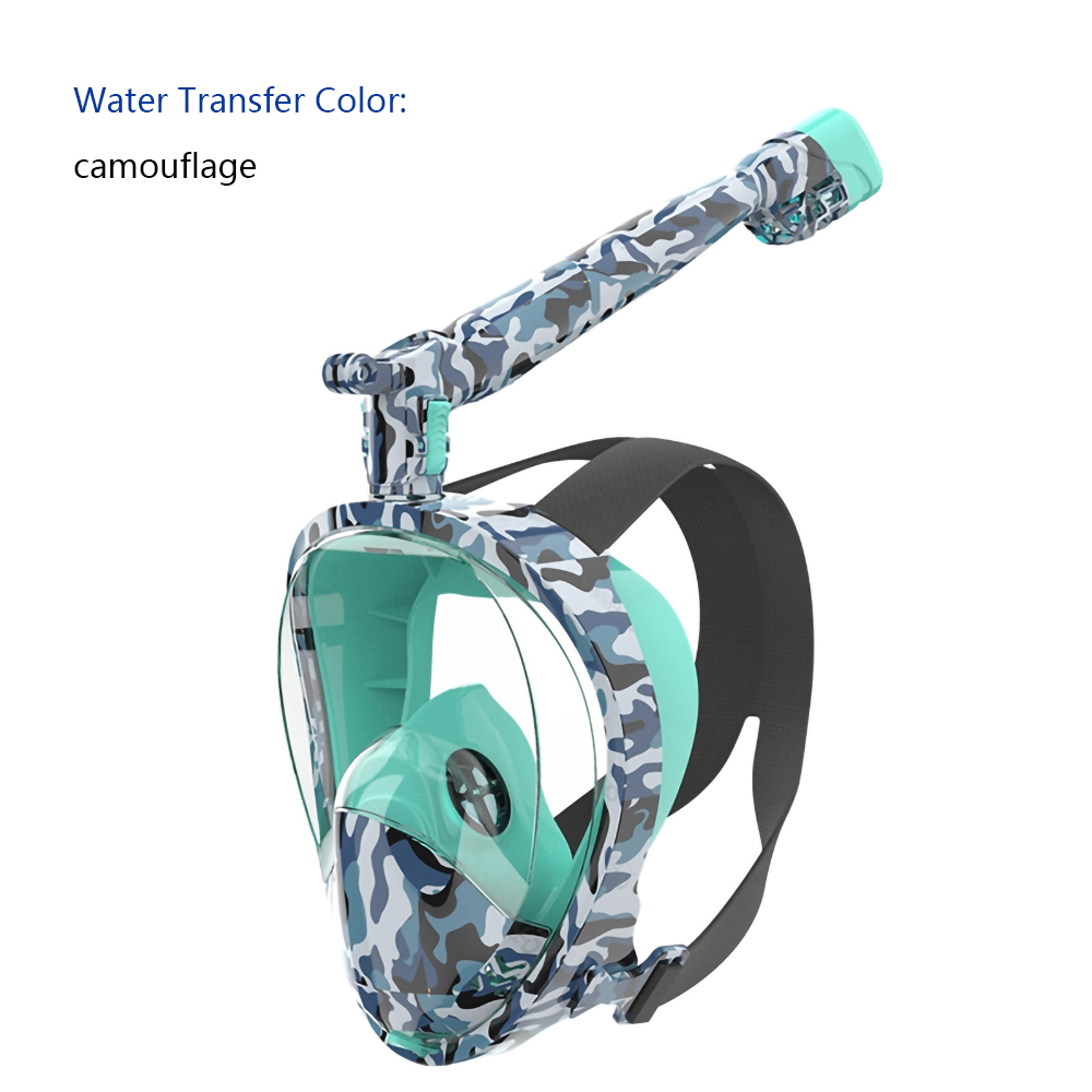 Water Transfer Printing Safe Dry Top Set Custom Swimming Snorkeling Premium Full Face Snorkel Diving Mask Gear