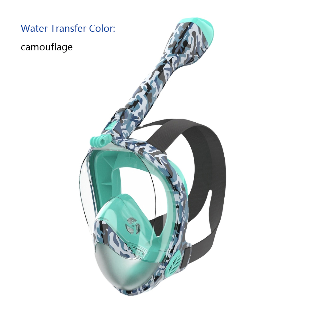 Water Transfer Printing Safe Dry Top Set Custom Swimming Snorkeling Premium Full Face Snorkel Diving Mask Gear