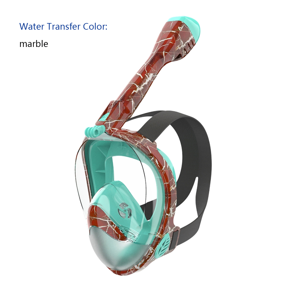 Water Transfer Printing Safe Dry Top Set Custom Swimming Snorkeling Premium Full Face Snorkel Diving Mask Gear