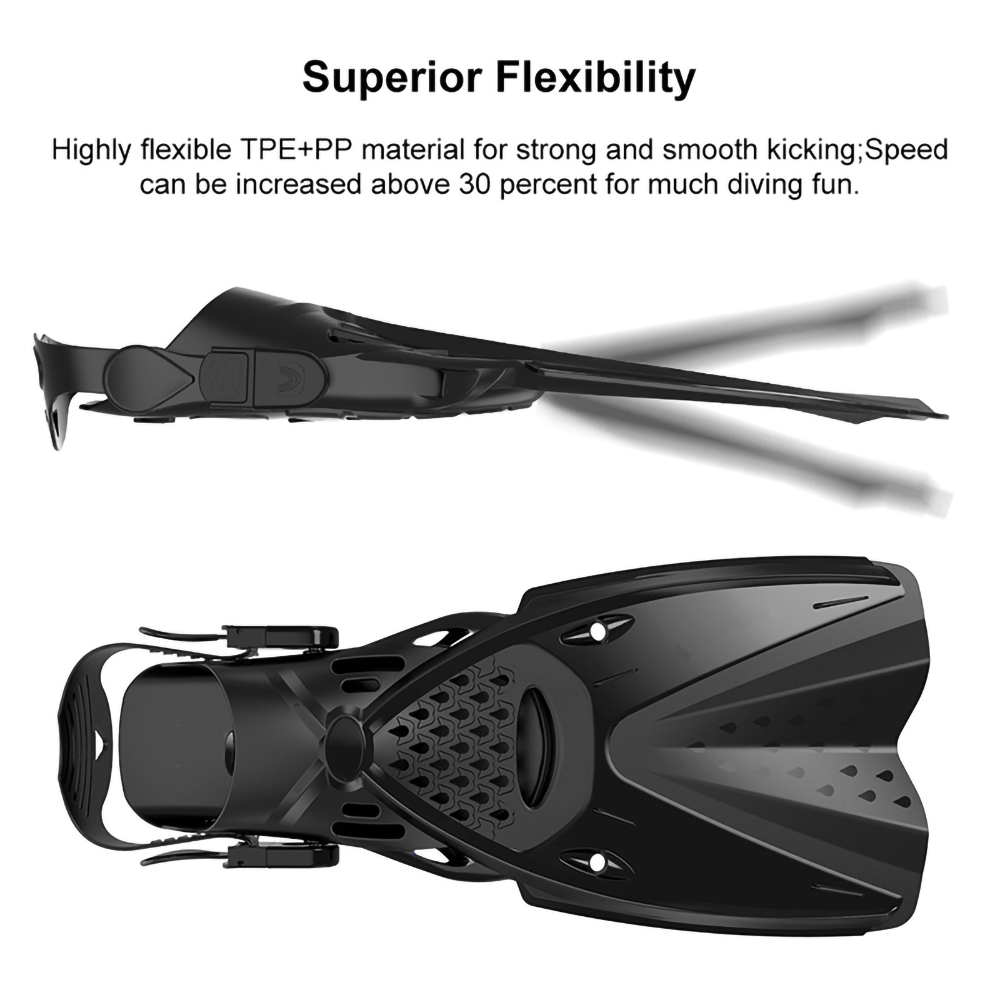 Adjustable Strap Non-slip Sole Custom Logo High End Quality Open Heel Short Blade Swimming Snorkeling Diving Fins Flippers