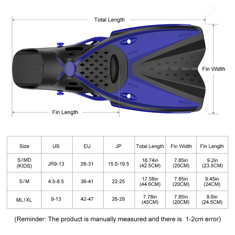 Adjustable Strap Non-slip Sole Custom Logo High End Quality Open Heel Short Blade Swimming Snorkeling Diving Fins Flippers