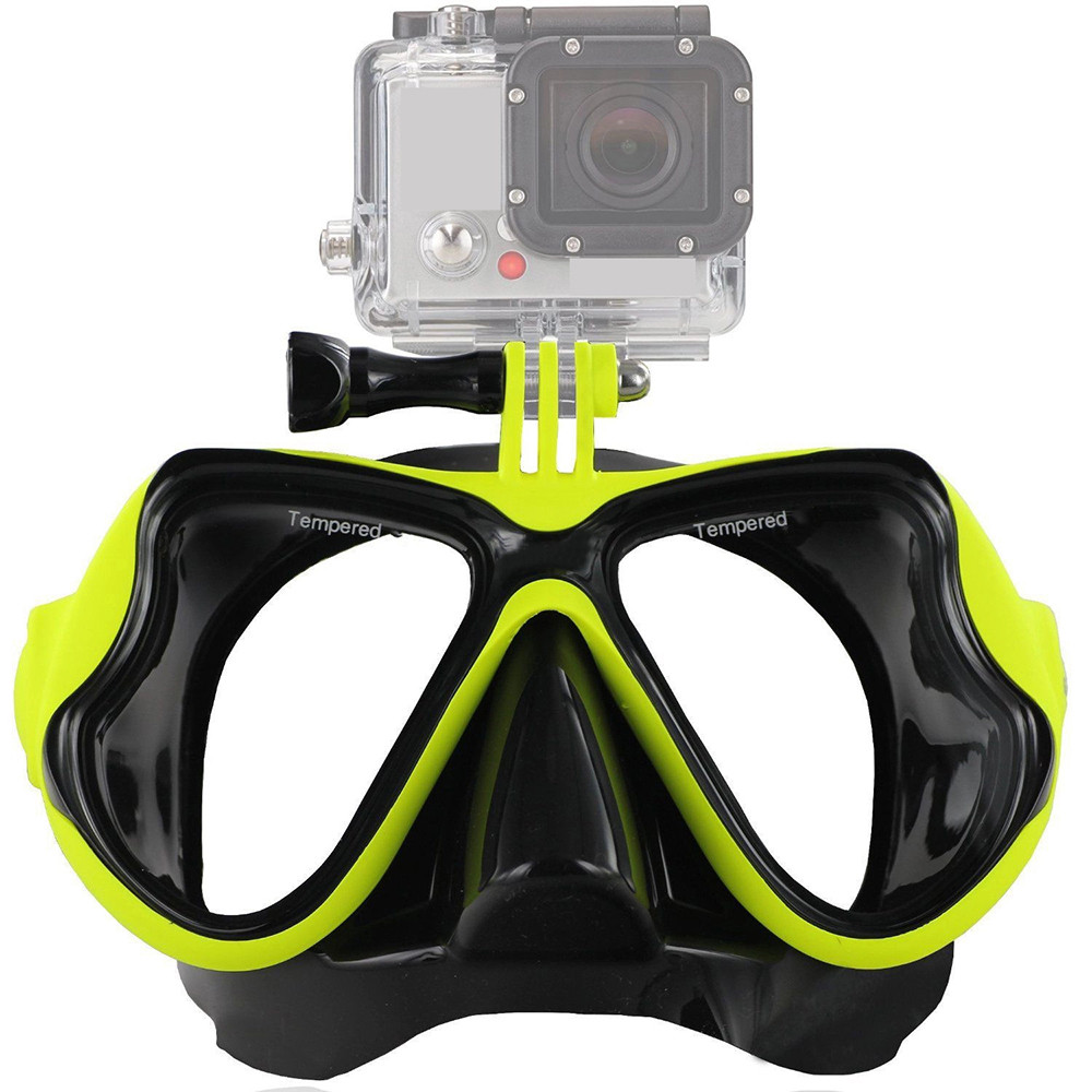 Detachable camera mount Wide View Diving Mask Goggles