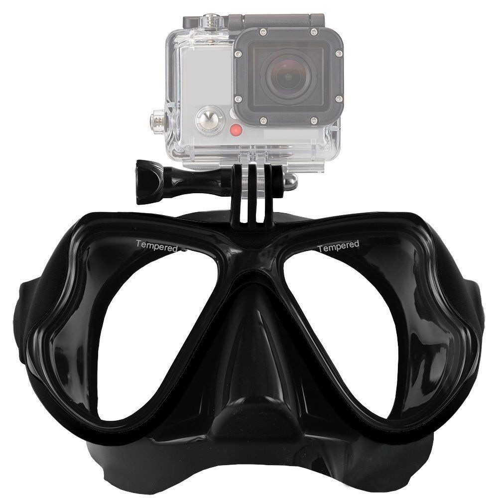 Detachable camera mount Wide View Diving Mask Goggles