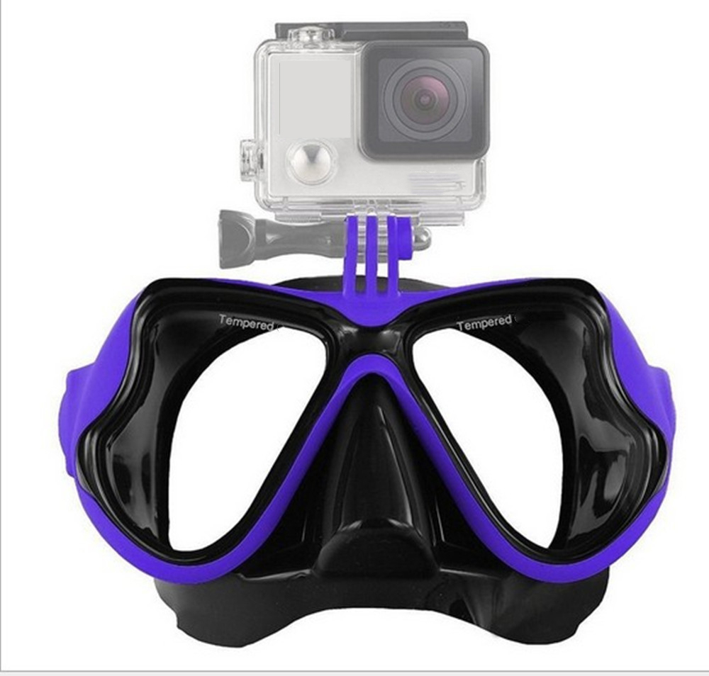 Detachable camera mount Wide View Diving Mask Goggles