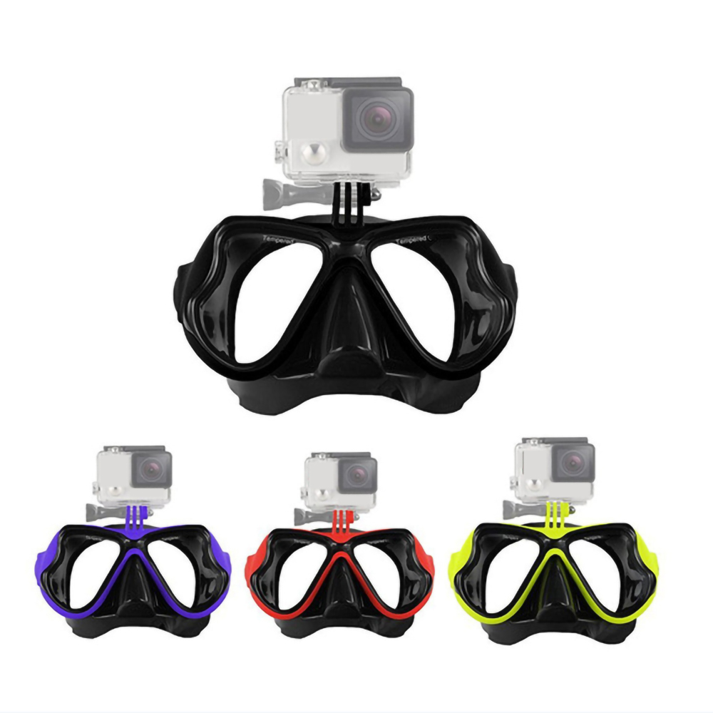 Detachable camera mount Wide View Diving Mask Goggles