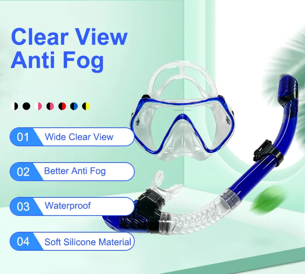 Eco-friendly Silicone Diving Mask Snorkel Set