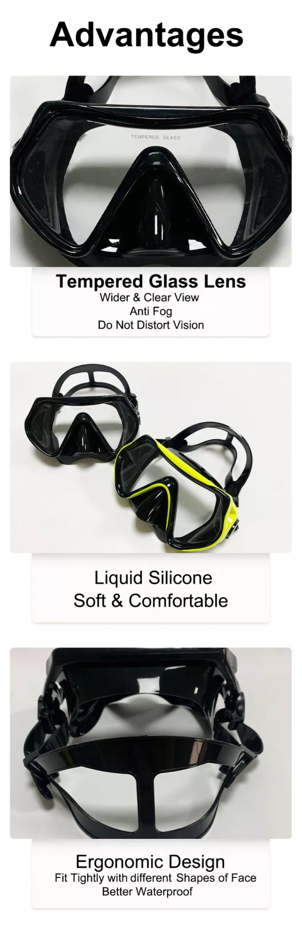 Eco-friendly Silicone Diving Mask Snorkel Set