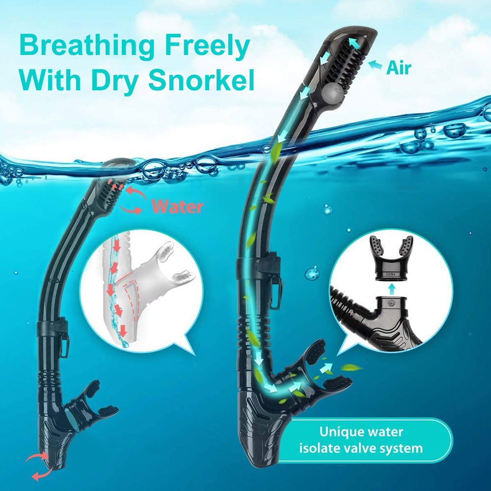 Dry Top Set Diving Mask Snorkel Set