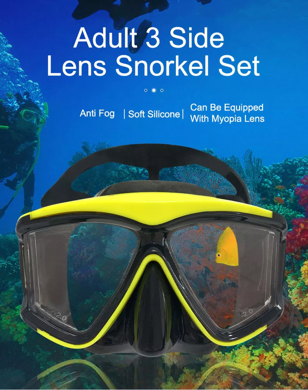 Wholesale Myopia Lens Diving Mask Snorkel Set