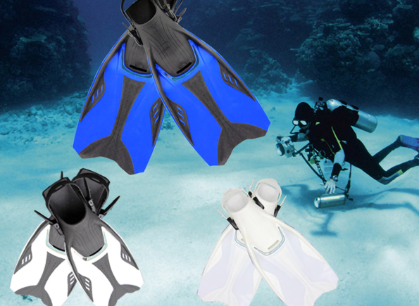 TPE PP Short Blade Diving Fins Flippers