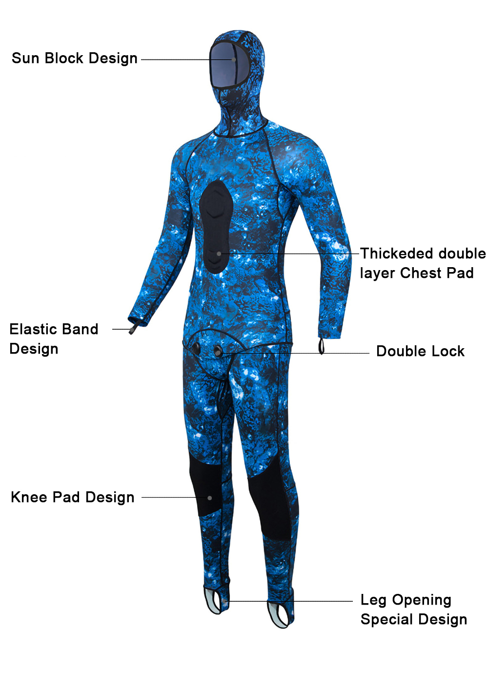 Steamer Fullsuit Camo Spearfishing Wetsuit Manufacturer