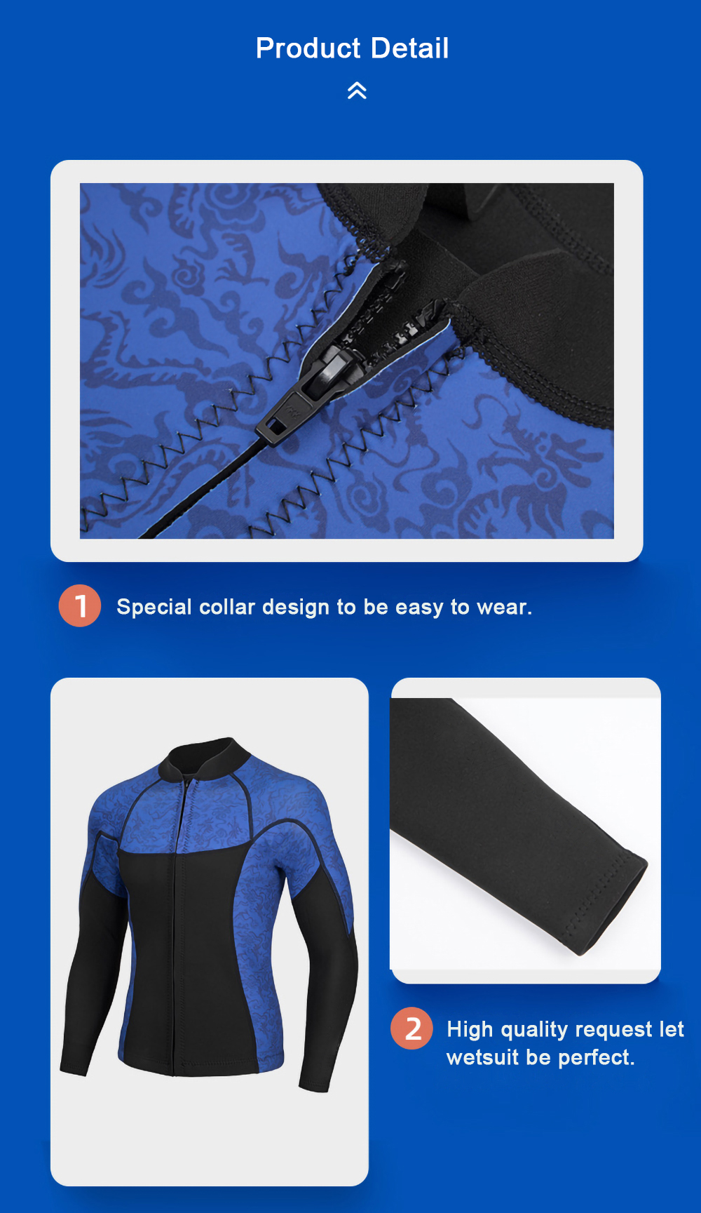 Namliong Two Pieces Custom Surfing Wetsuit Manufacturers