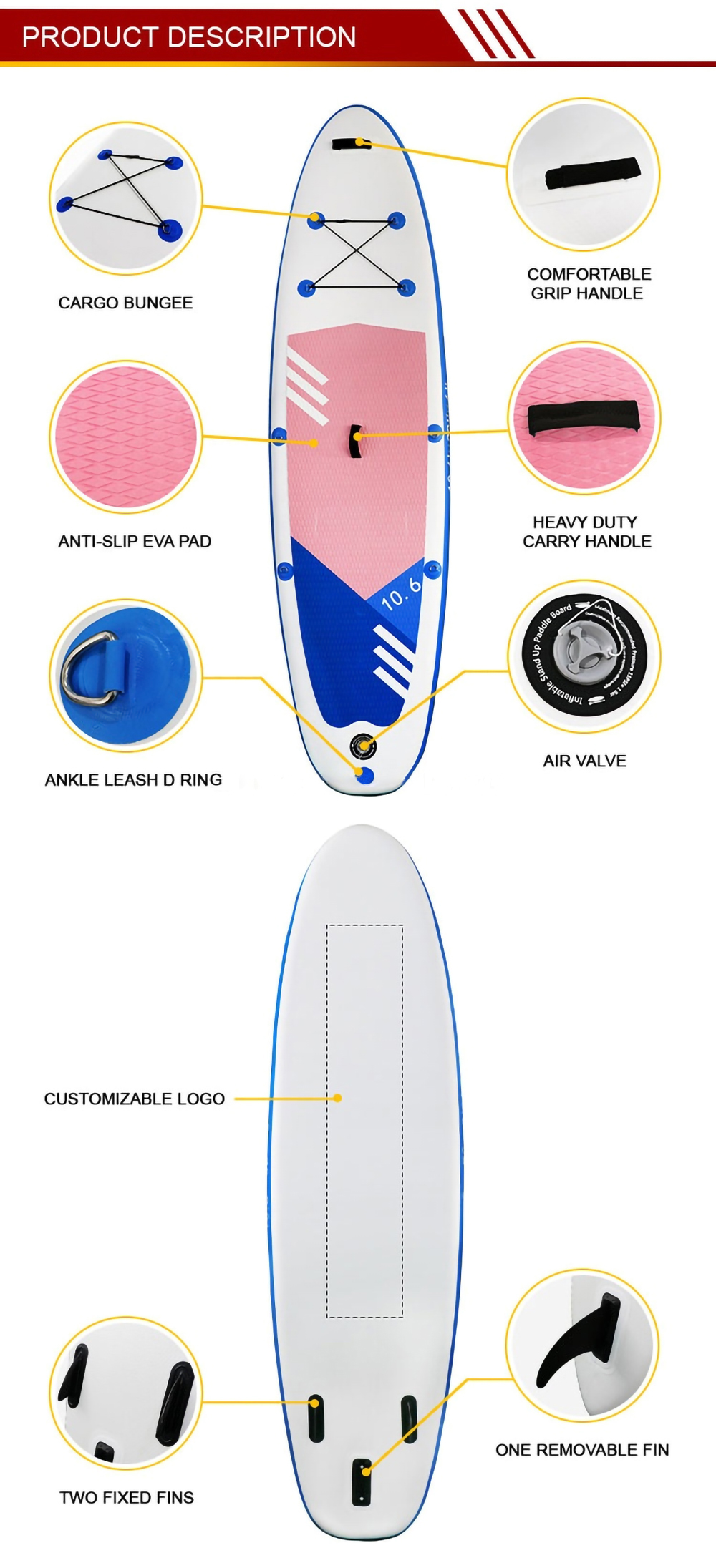 Custom Surfboard Manufacturers Wholesale Inflatable SUP